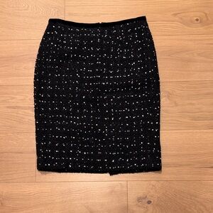 Cynthia Steffe Black and White Textured Pencil Skirt